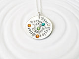 Grandmother's Necklace | Birthstone Name Necklace | Mother's Necklace