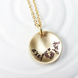 Twins or Two Baby Name Necklace | Mother's Necklace | Name and Date Necklace