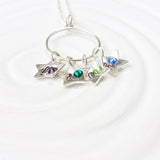 Sterling Silver Stars | Birthstone Initial Stars