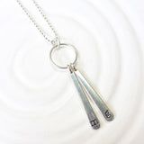 Sterling Silver Paddle Necklace | Initial Necklace