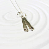 Sterling Silver Paddle Necklace | Initial Necklace