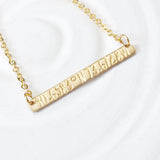 Itty Bitty Gold Bar Necklace | Coordinates Necklace