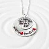 I Love You To The Moon & Back | Birthstone Necklace