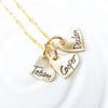 Itty Bitty Hearts Necklace | Mother's Name Necklace | Gold or Silver Options