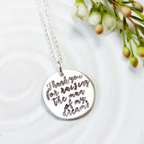 Thank You For Raising The Man Of My Dreams Necklace | Mother of the Groom Gift