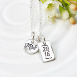 Mrs. Necklace | Wedding Date Necklace