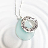 Sea Glass Washer Necklace | Wisdom Begins in Wonder