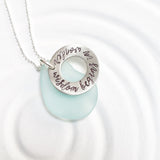 Sea Glass Washer Necklace | Wisdom Begins in Wonder