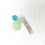 Sea Glass Tag Necklace | Summer Breeze