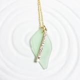 Beach Coordinates Necklace | Sea Glass Jewelry