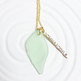 Beach Coordinates Necklace | Sea Glass Jewelry