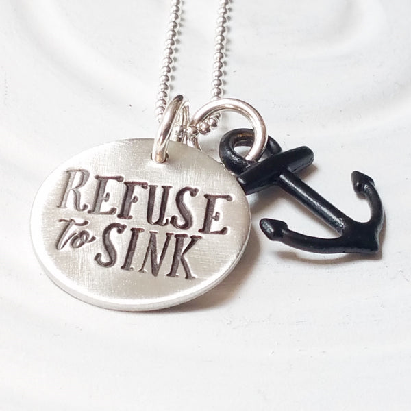 Refuse to Sink | Anchor Necklace
