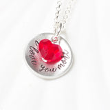 Itty Bitty I Love You More | Crystal Heart Necklace