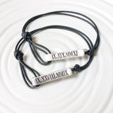 Personalized Fold Over Clasp | Leather Bracelet | Men's or Women's Sizes