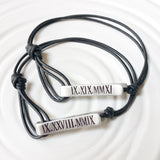 Personalized Fold Over Clasp | Leather Bracelet | Men's or Women's Sizes