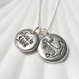 Refuse to Sink | Large Anchor | Pebble Necklace