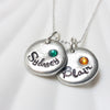 Pebble Name Neckace | Birthstone Mother's Necklace