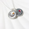 Pebble Name Neckace | Birthstone Mother's Necklace