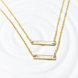 Layered Bar Necklace | Golden Glow Name Necklace