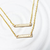 Layered Bar Necklace | Golden Glow Name Necklace
