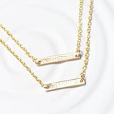 Layered Bar Necklace | Golden Glow Name Necklace