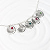 Multi Fixed Charm Necklace | Name and Birthstone Mother's Necklace