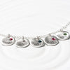 Multi Fixed Charm Necklace | Name and Birthstone Mother's Necklace