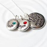 I Love You To The Moon & Back | Birthstone Name Necklace