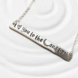 I Love You To The Moon & Back | Bar Necklace