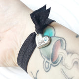 Wide Band Elastic Charm Bracelet | You Choose The Colors and Sayings
