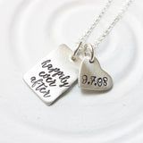 Happily Ever After | Wedding Date Necklace