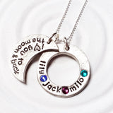 I Love You To The Moon & Back | Birthstone Washer Necklace