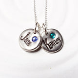 Mini Pebble Necklace | Birthstone Mother's Necklace