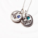 Mini Pebble Necklace | Birthstone Mother's Necklace