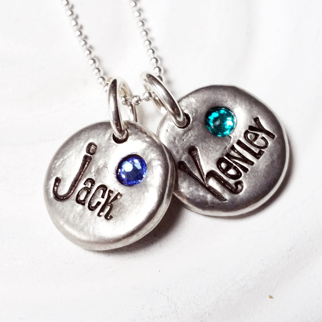 Mini Pebble Necklace | Birthstone Mother's Necklace