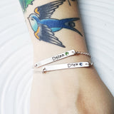 Skinny ID Bar Bracelet | Birthstone Mother's Bracelet