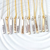 Inspirational Word Necklace | Skinny Tag Necklace