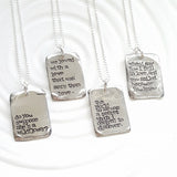 Vintage Page | Large Literary Quote Necklace