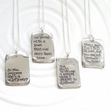 Vintage Page | Large Literary Quote Necklace