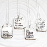 Vintage Page | Large Literary Quote Necklace