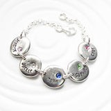 Birthstone Mother's Bracelet | Pebble Charm Bracelet