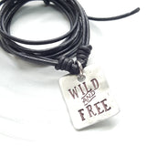 Wild and Free | Tag Necklace | Chain Option Available