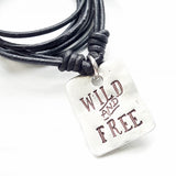 Wild and Free | Tag Necklace | Chain Option Available