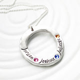 Organic Washer Necklace | Birthstone Mother's Necklace