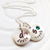 Oversized Initial and Name Necklace | Mother's Charm Necklace