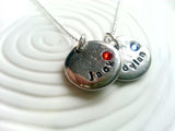 Birthstone Name Necklace | Mother's Necklace