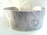 Wood Grain Engraved Cuff Bracelet- Hand Engraved Faux Bois Bracelet