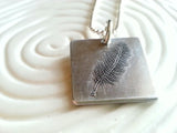 Engraved Feather Necklace | Hand Drawn and Engraved