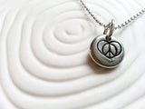 Peace and Love Necklace | Peace Sign with Heart Pebble