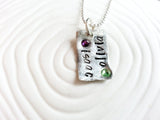 Two Name Birthstone Necklace | Mother's Necklace